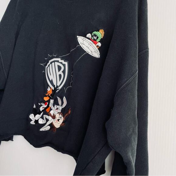 Vintage Warner Brothers Crewneck sweatshirt size large cropped - Picture 4 of 8